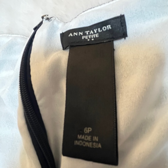 ANN TAYLOR 🌺 Black & White stripe Texture Dress SZ:6P - Picture 8 of 10